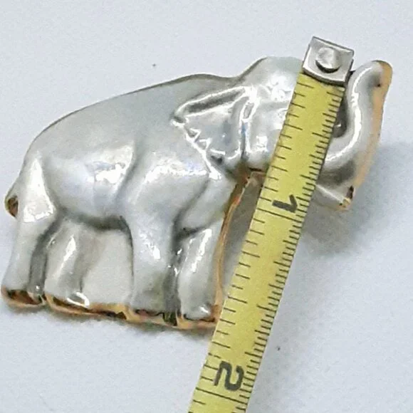 CLOSET SALE!!  NEW Collectable Prosperity ceramic elephant pin - Picture 7 of 11